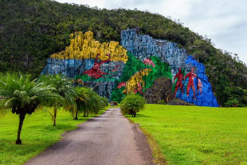 Mural Prehistory Cuban Vinales Valley