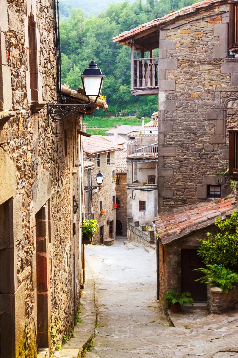 Narrow Street Old Catalan Village