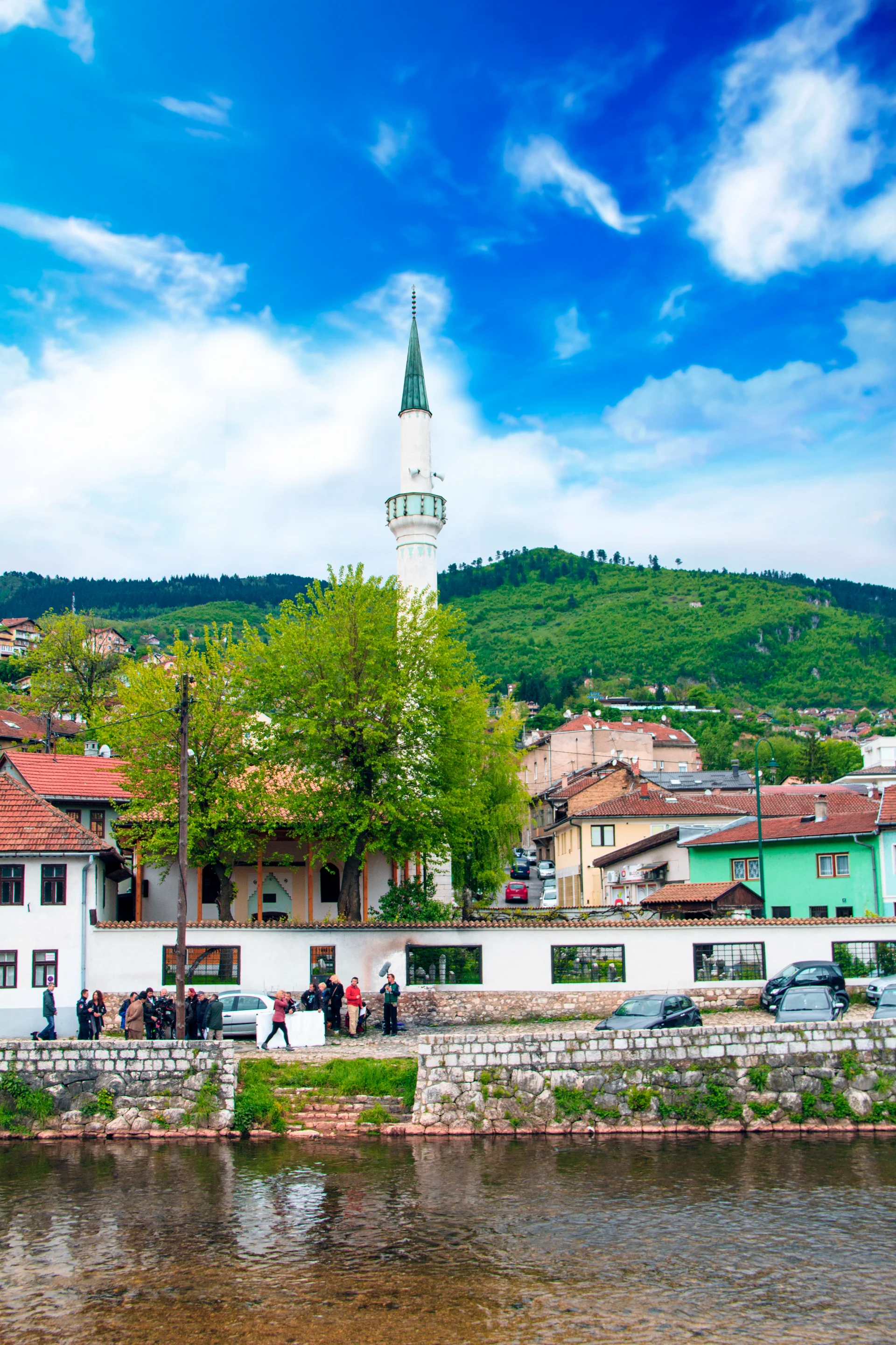 Nice View City Sarajevo Bosnia Herzegovina. Aerial wallpaper. 3456×5184px. Free download for personal use.