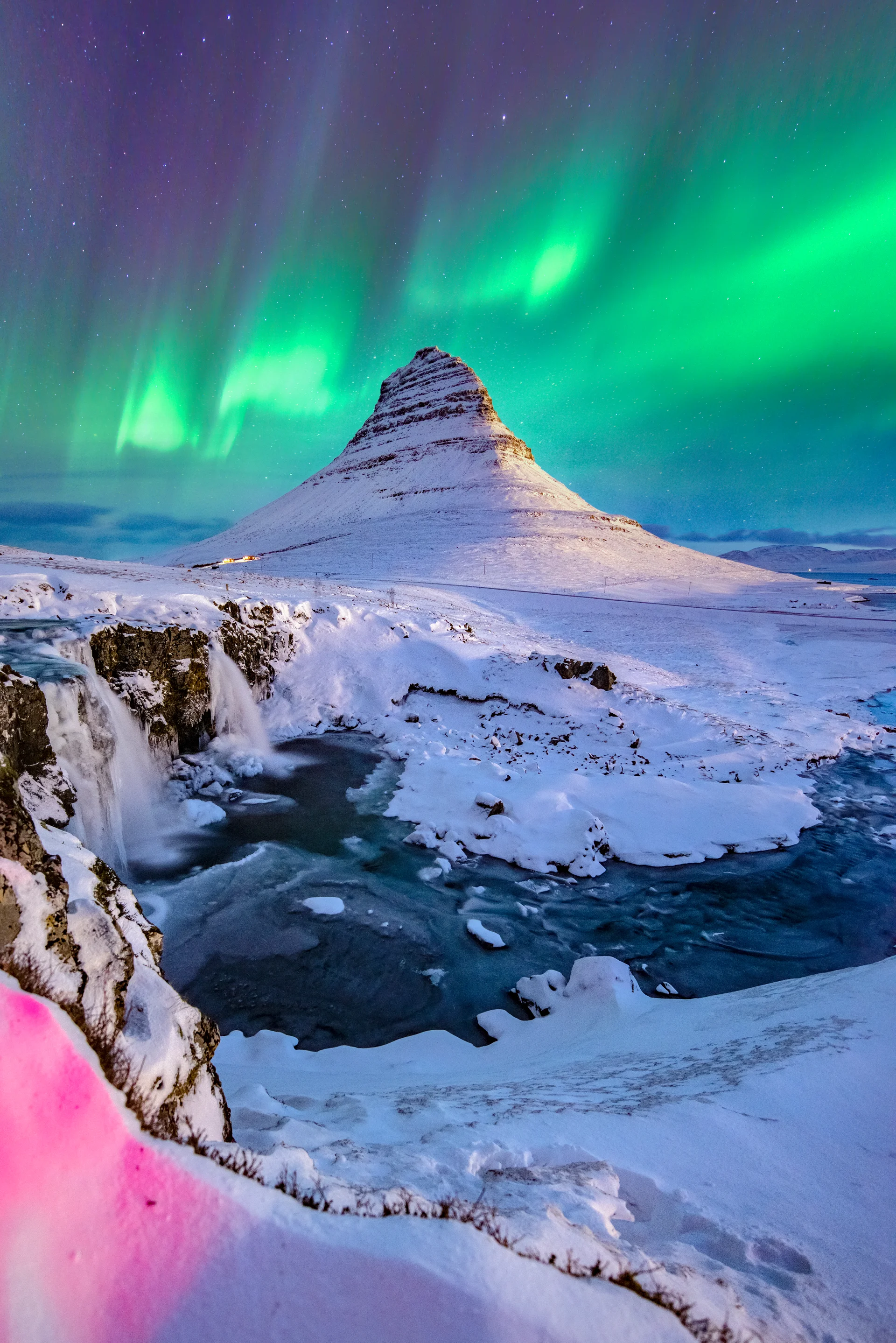 Northern Lights Appear Mount Kirkjufell Iceland. Uncategorized wallpaper. 4377×6558px. Free download for personal use.