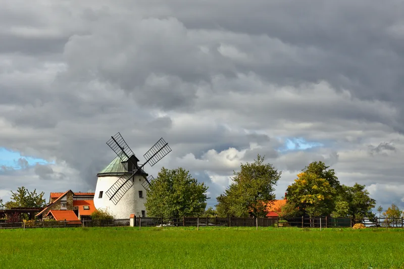 Old Windmill Czech Republic Europe Beautiful Old Traditional Mill House With Garden