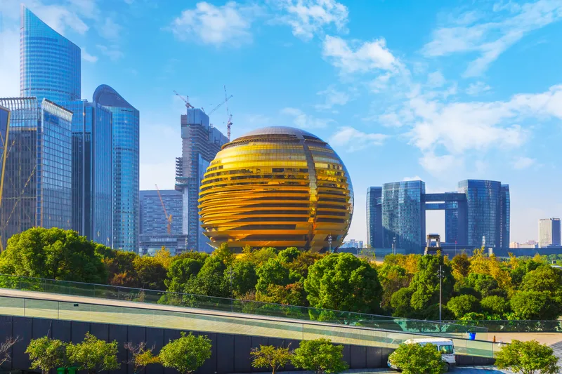 Outdoor Panorama City Shanghai Path