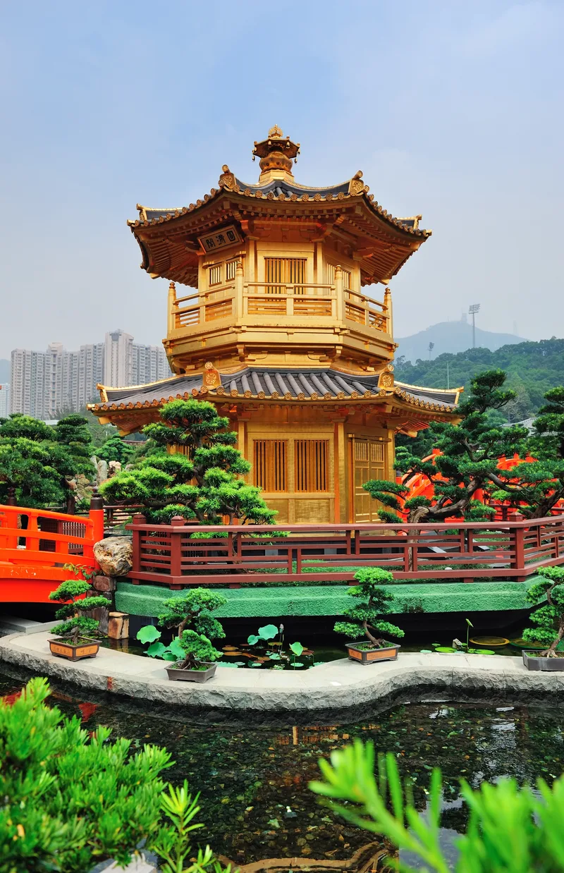 Pagoda Style Chinese Architecture Garden Hong Kong