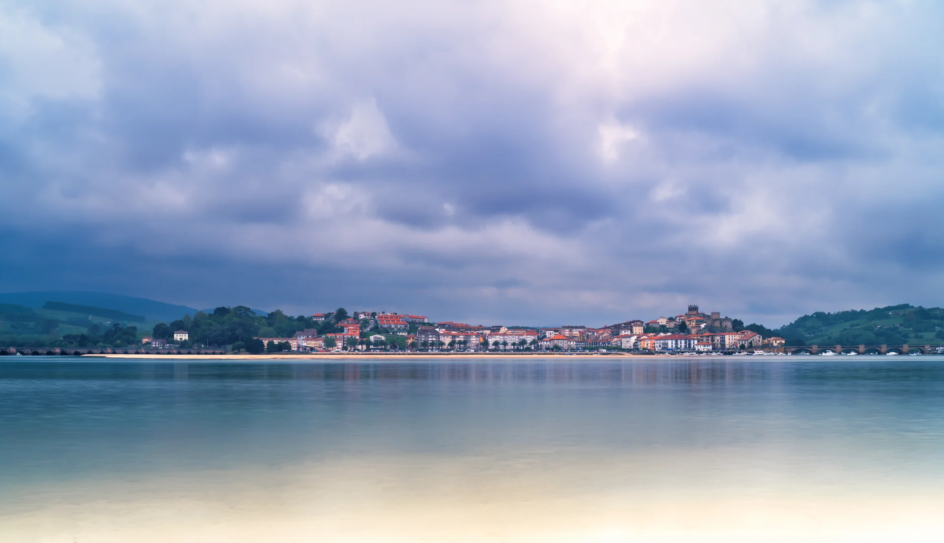 Panoramic San Vicente De La Barquera Cantabria Spain. Uncategorized wallpaper. 7103×4088px. Free download for personal use.