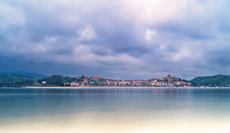 Panoramic San Vicente De La Barquera Cantabria Spain
