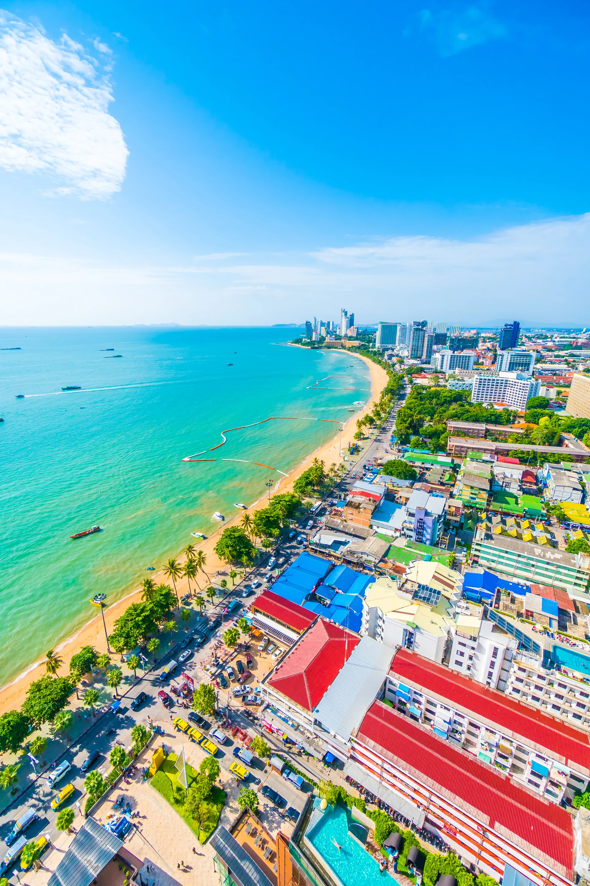 Photo Beach Town View From. Aerial wallpaper. 4000×6000px. Free download for personal use.