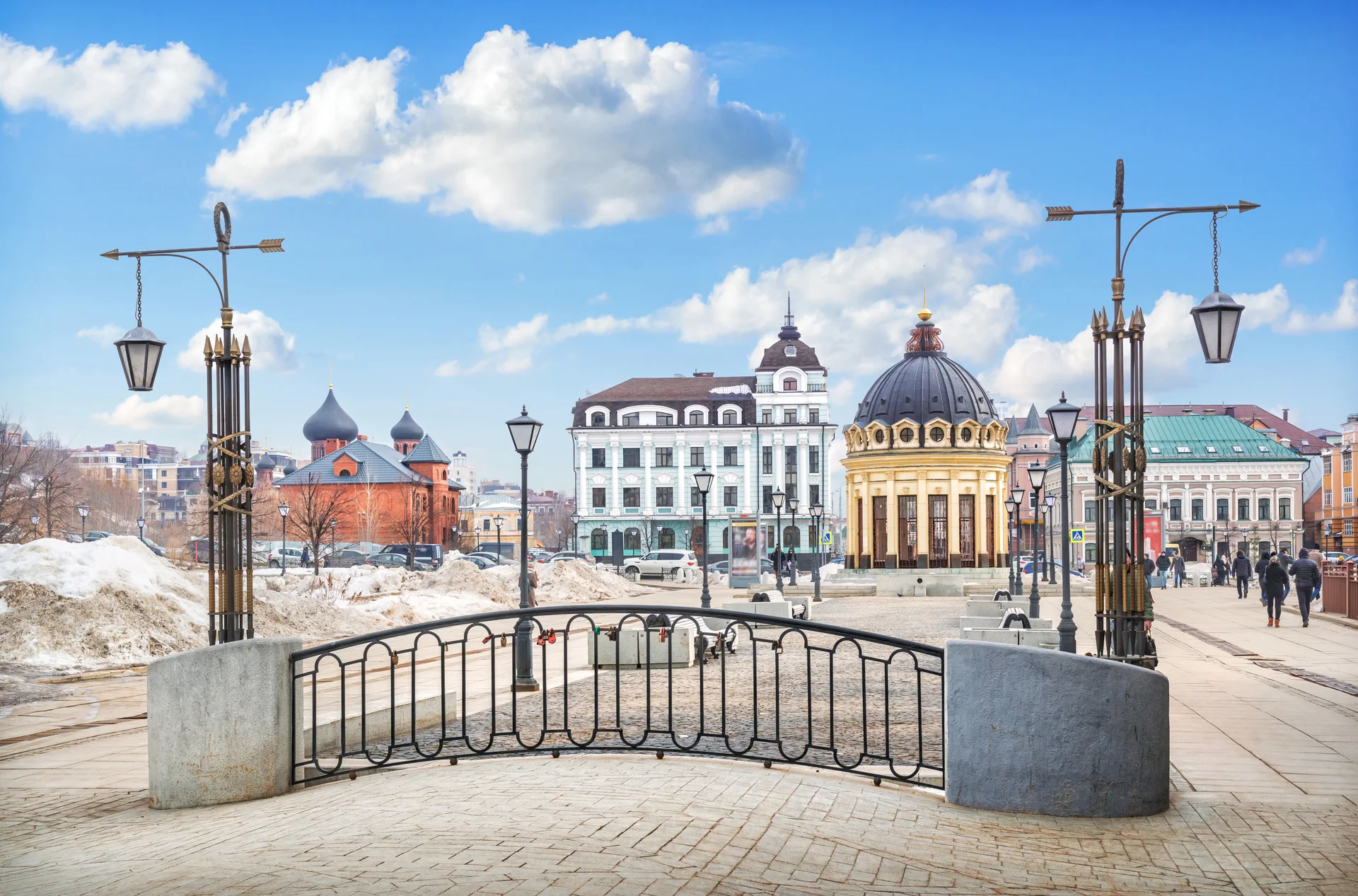 Pokrovsky Old Believer Cathedral Yellow Rotunda Kazan Blue Sky. Nature wallpaper. 7732×5102px. Free download for personal …