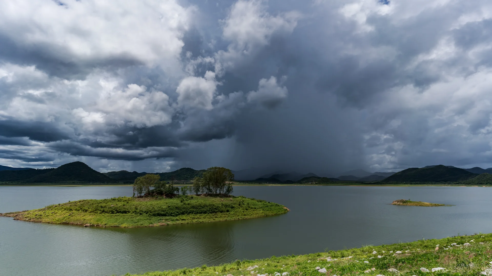 Pouring Rain Pranburi Dam. Uncategorized wallpaper. 7952×4472px. Free download for personal use.