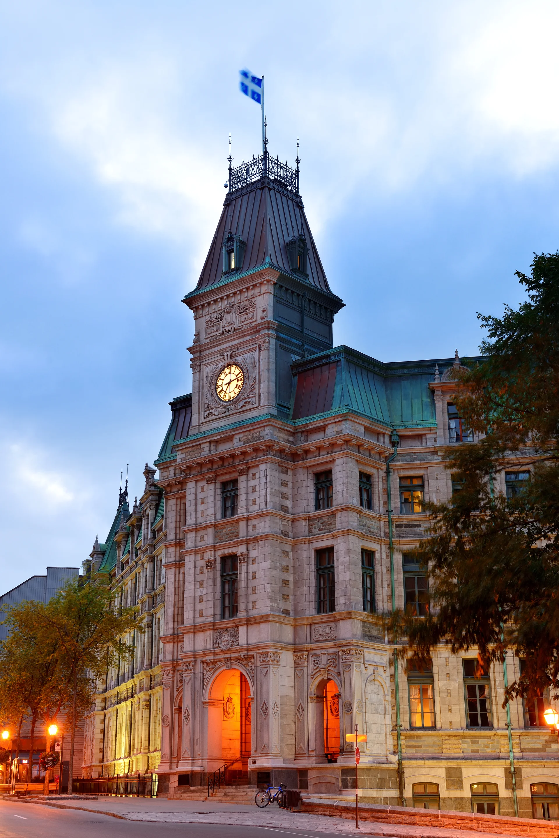 Quebec City Old Street Dusk. Cities wallpaper. 4789×7175px. Free download for personal use.