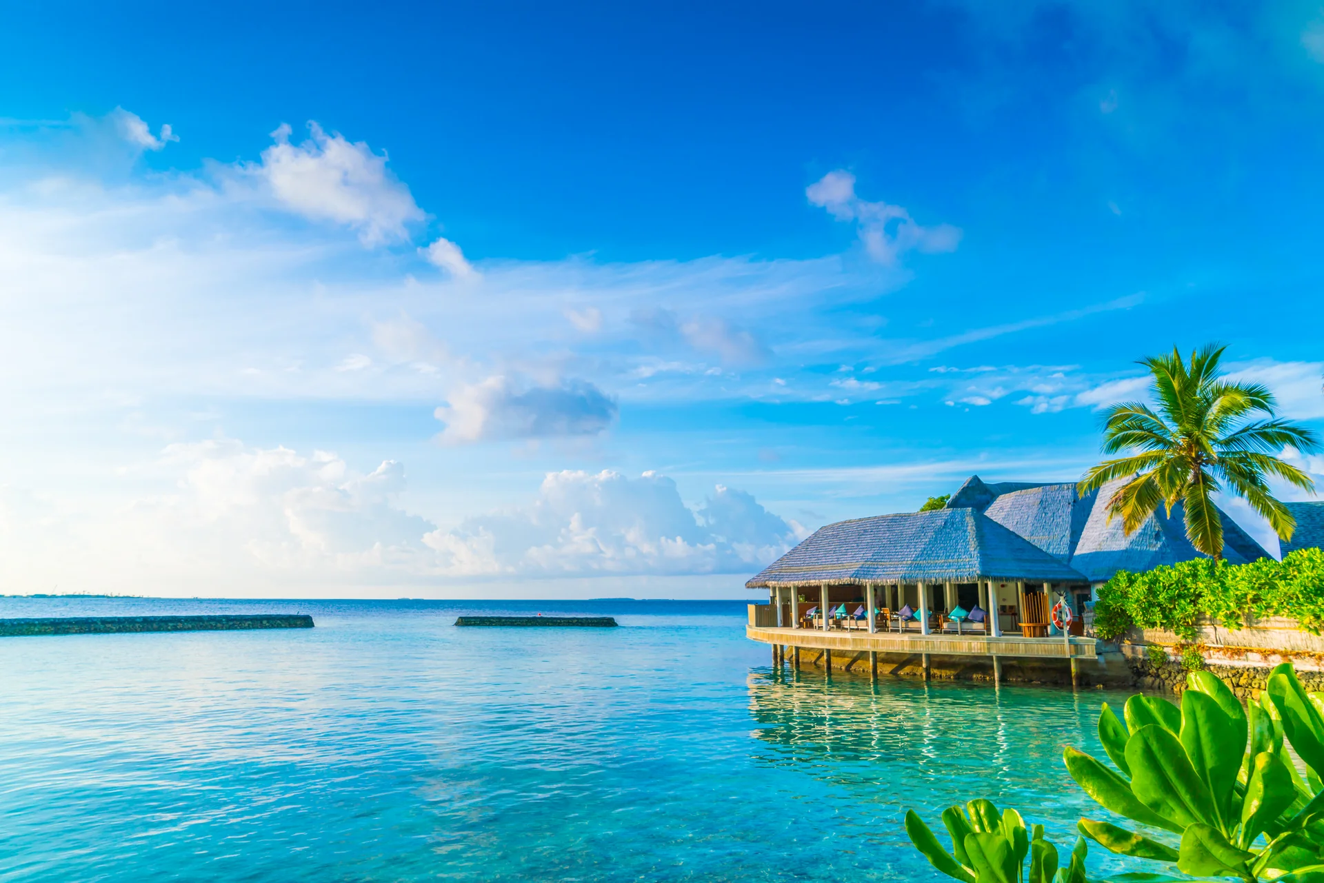Rest Sunshine Atoll Bungalow Holiday. Uncategorized wallpaper. 7952×5304px. Free download for personal use.