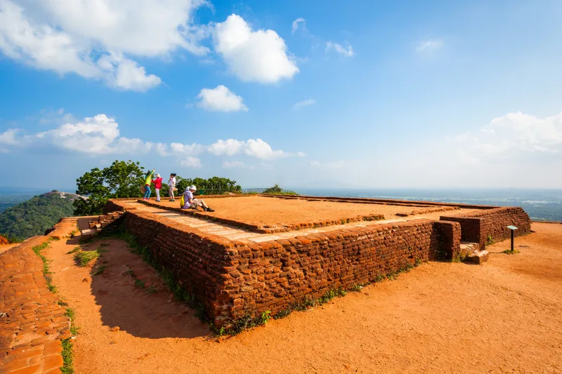 Royal Palace Ruins Top Sigiriya Rock Lion Rock Near Dambulla Sri Lanka