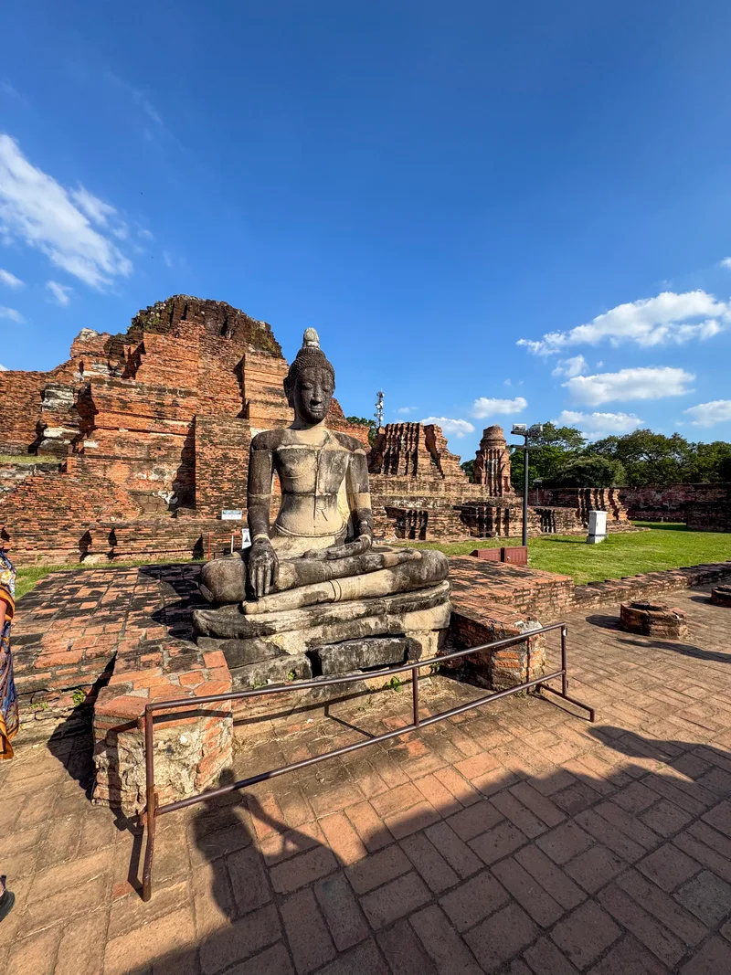 Sacred Stone Traditional Statues Buddha Sit Historic Monument Temple
