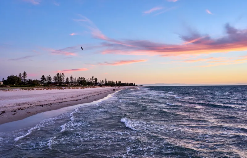 Scenic View Beach Against Sky Sunset