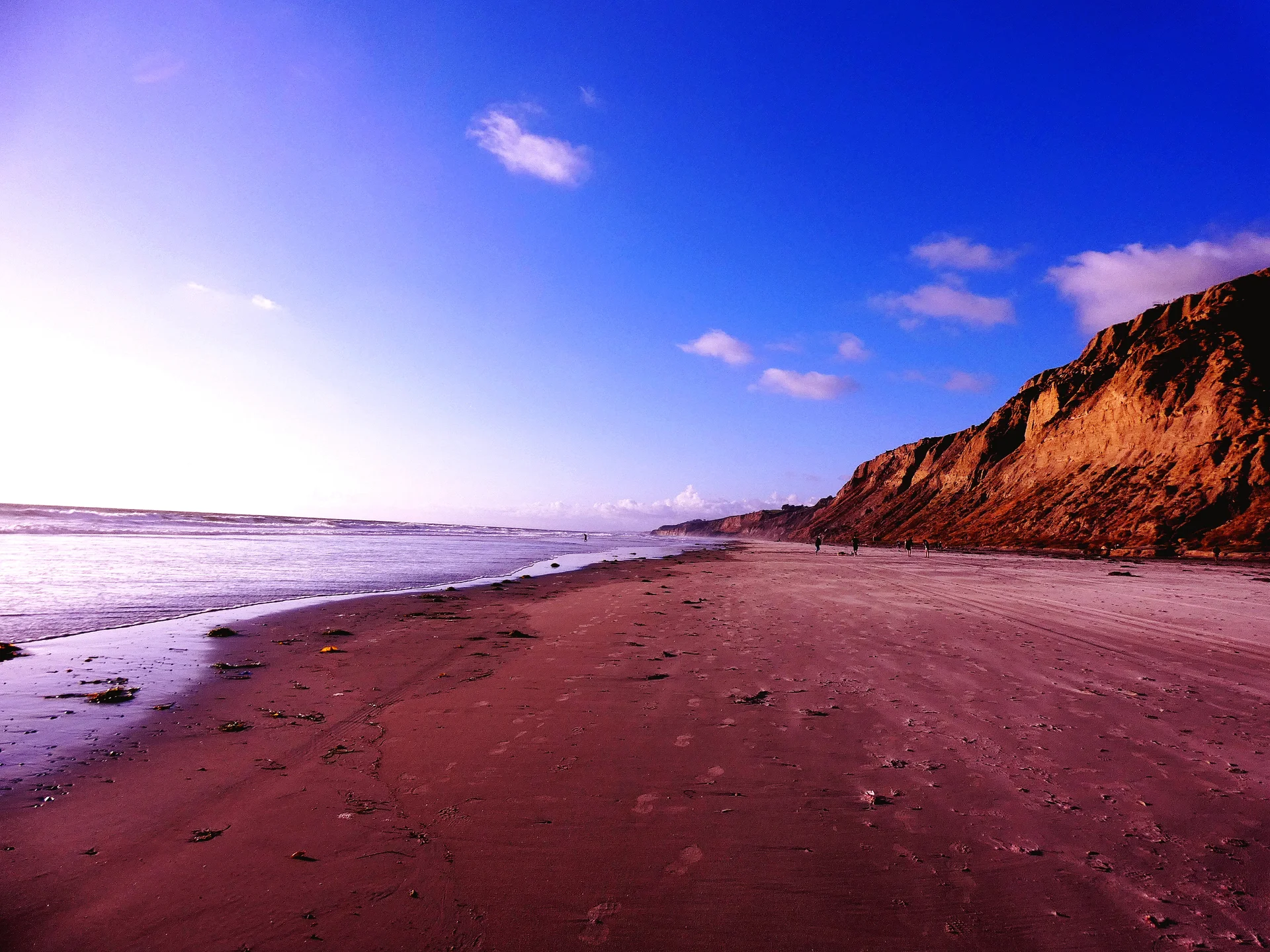 Scenic View Beach Against Sky. Nature wallpaper. 4896×3672px. Free download for personal use.