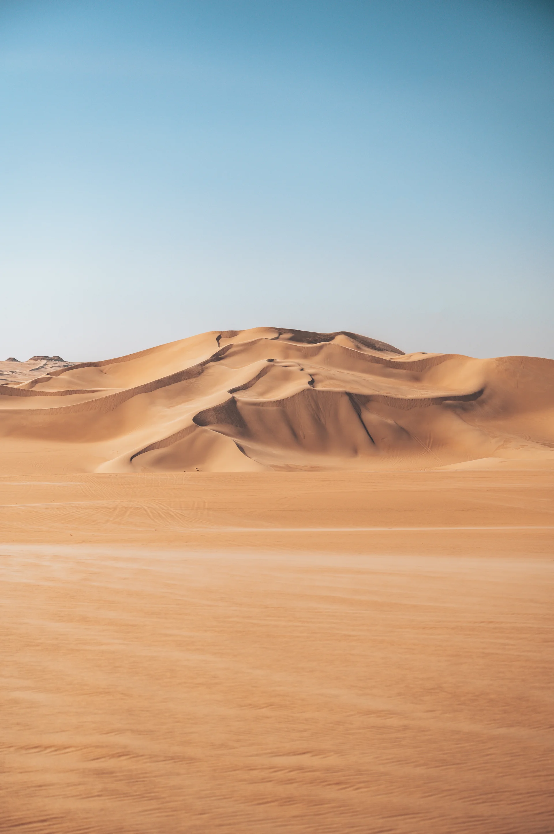 Scenic View Desert Against Clear Sky. Nature wallpaper. 4024×6048px. Free download for personal use.