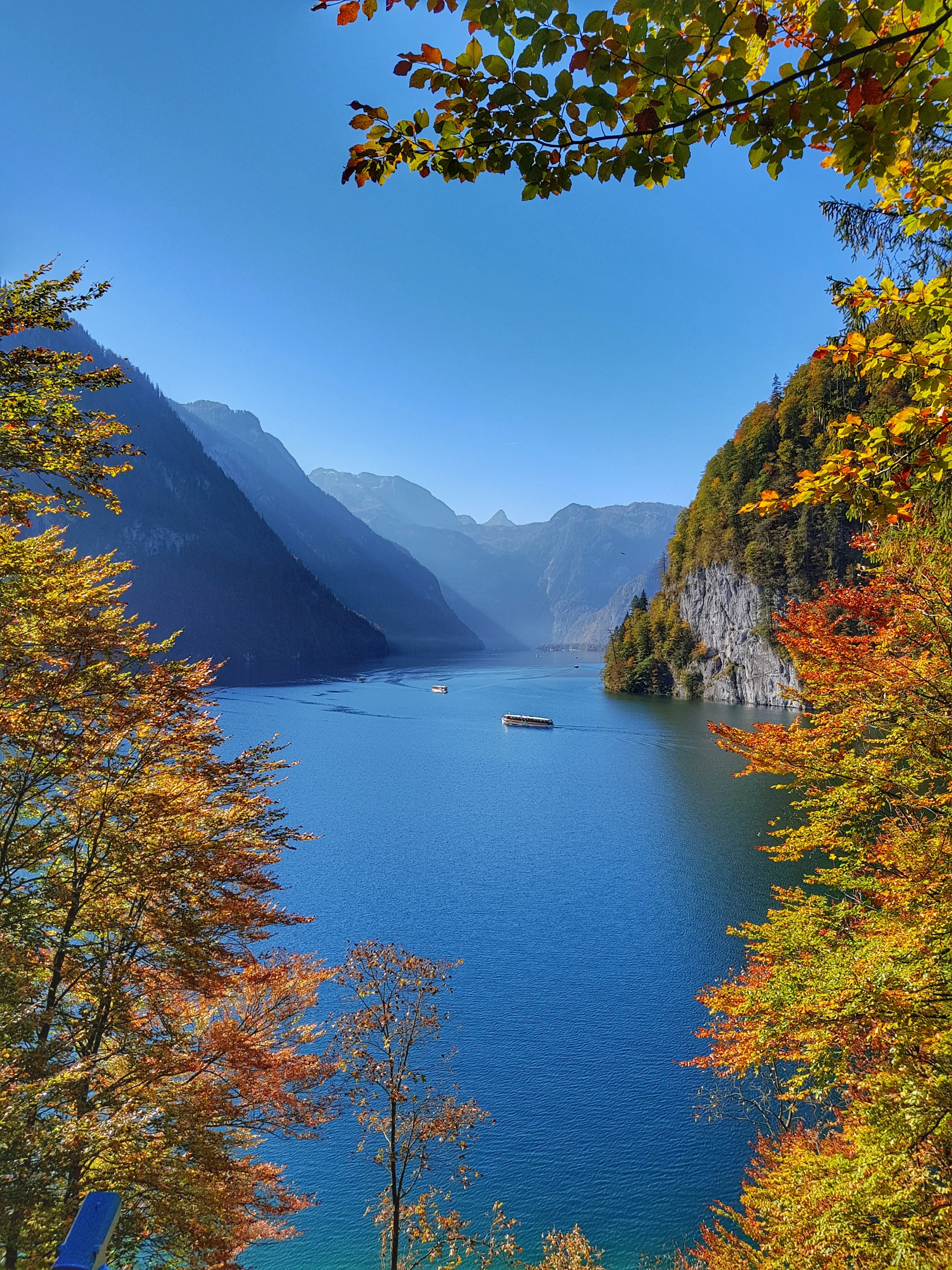 Scenic View Lake Against Sky Autumn. Nature wallpaper. 3024×4032px. Free download for personal use.