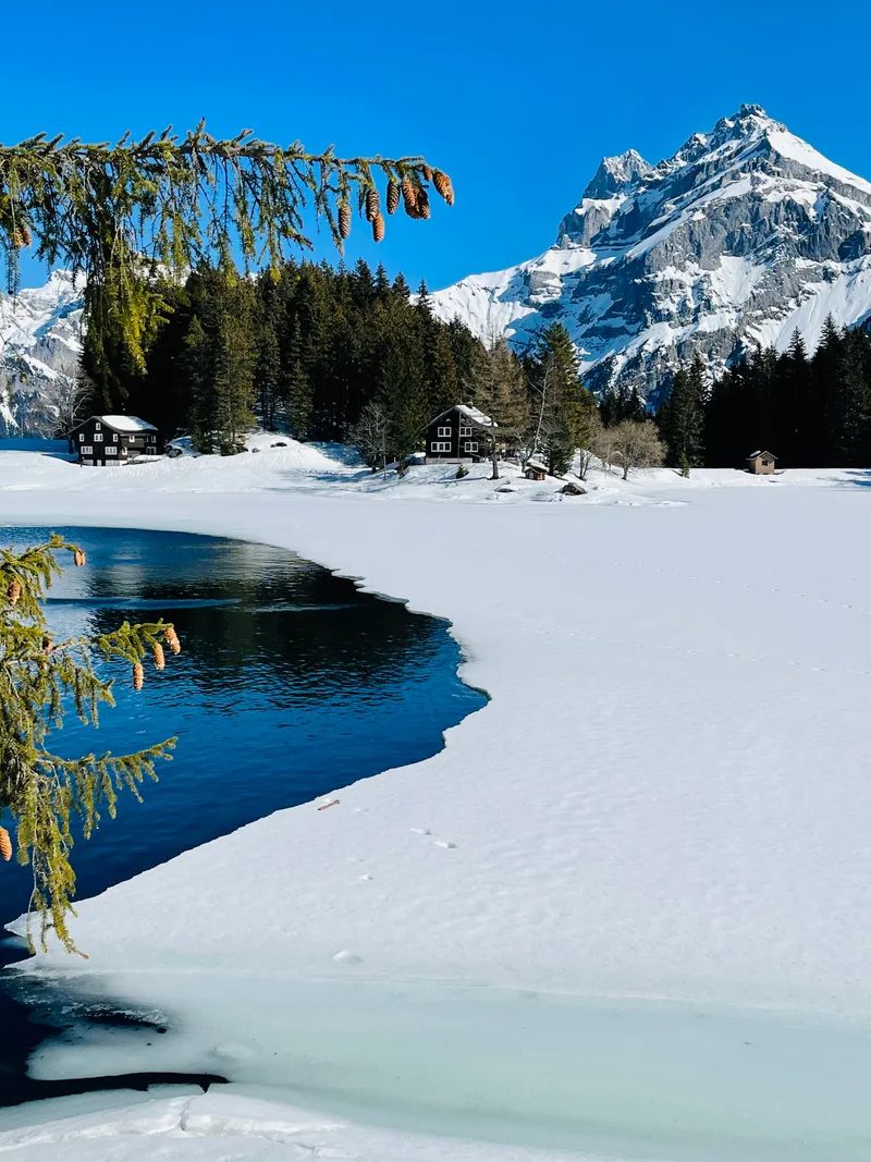 Scenic View Snowcapped Mountains Against Sky