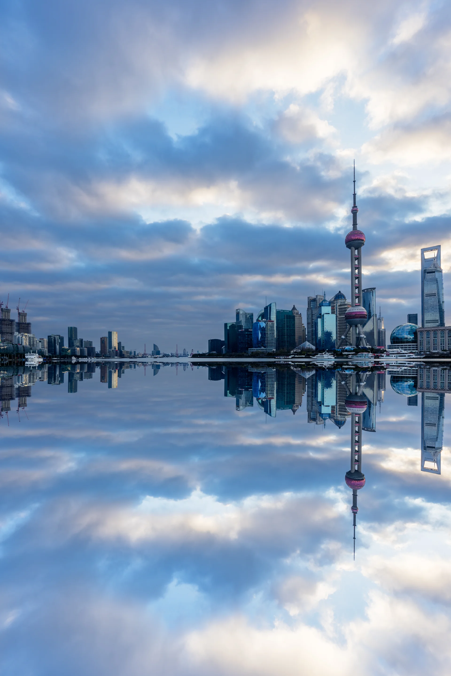 Shanghai Skyline. Aerial wallpaper. 4912×7360px. Free download for personal use.