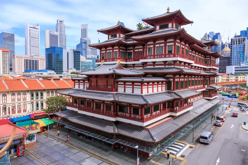 Singapore December 4 2016 Buddha Tooth Relic Temple Located China Town Temple Is Build With Tang Dynasty Style