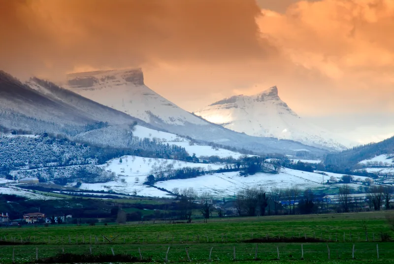 Snowy Mountains Sierra Salvada Orduna Basque Country Spain