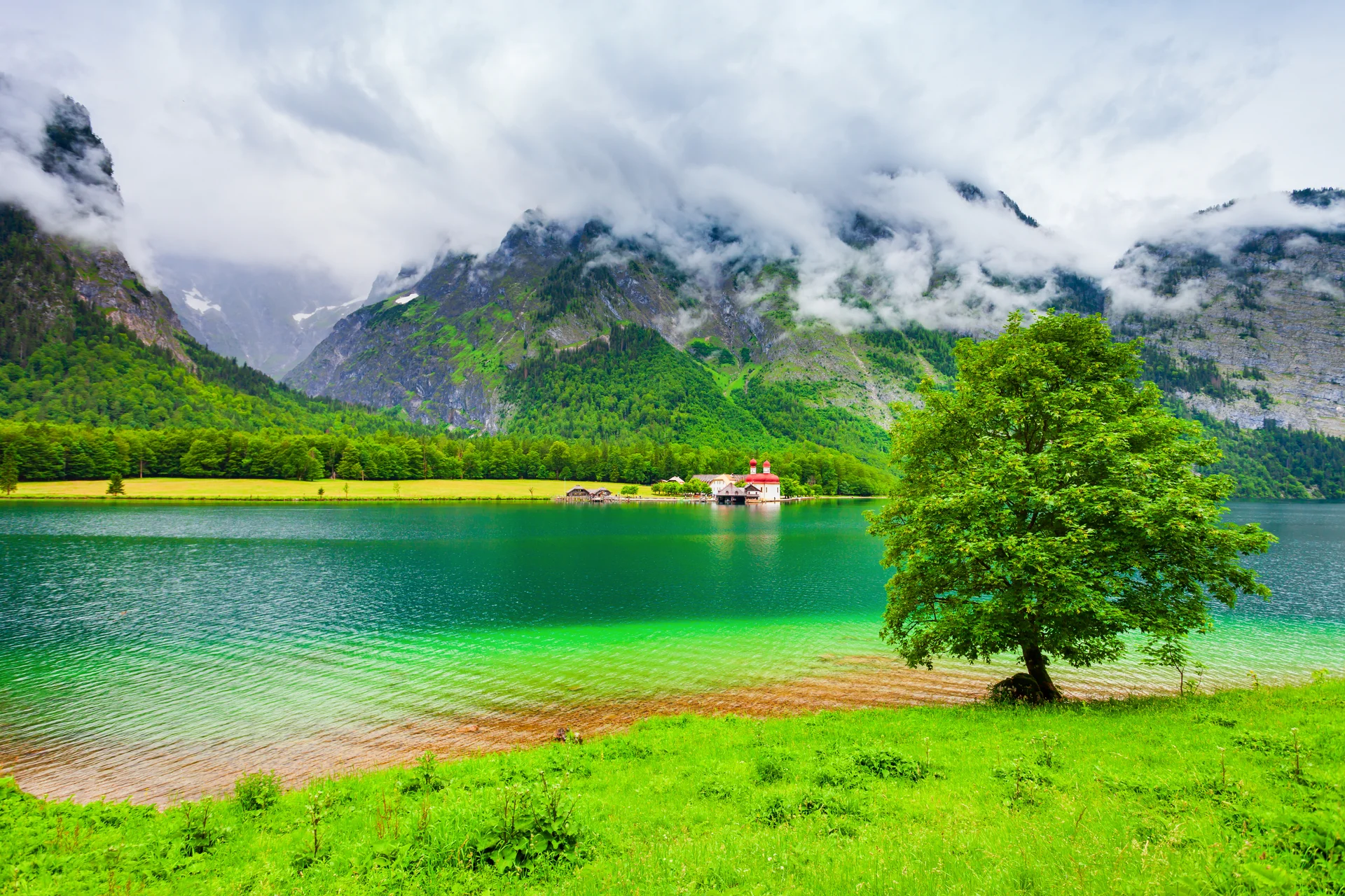 St Bartholomew St Bartholomae Is Roman Catholic Church Konigssee Lake Bavaria Germany. Nature wallpaper. 5616×3744px. Free…