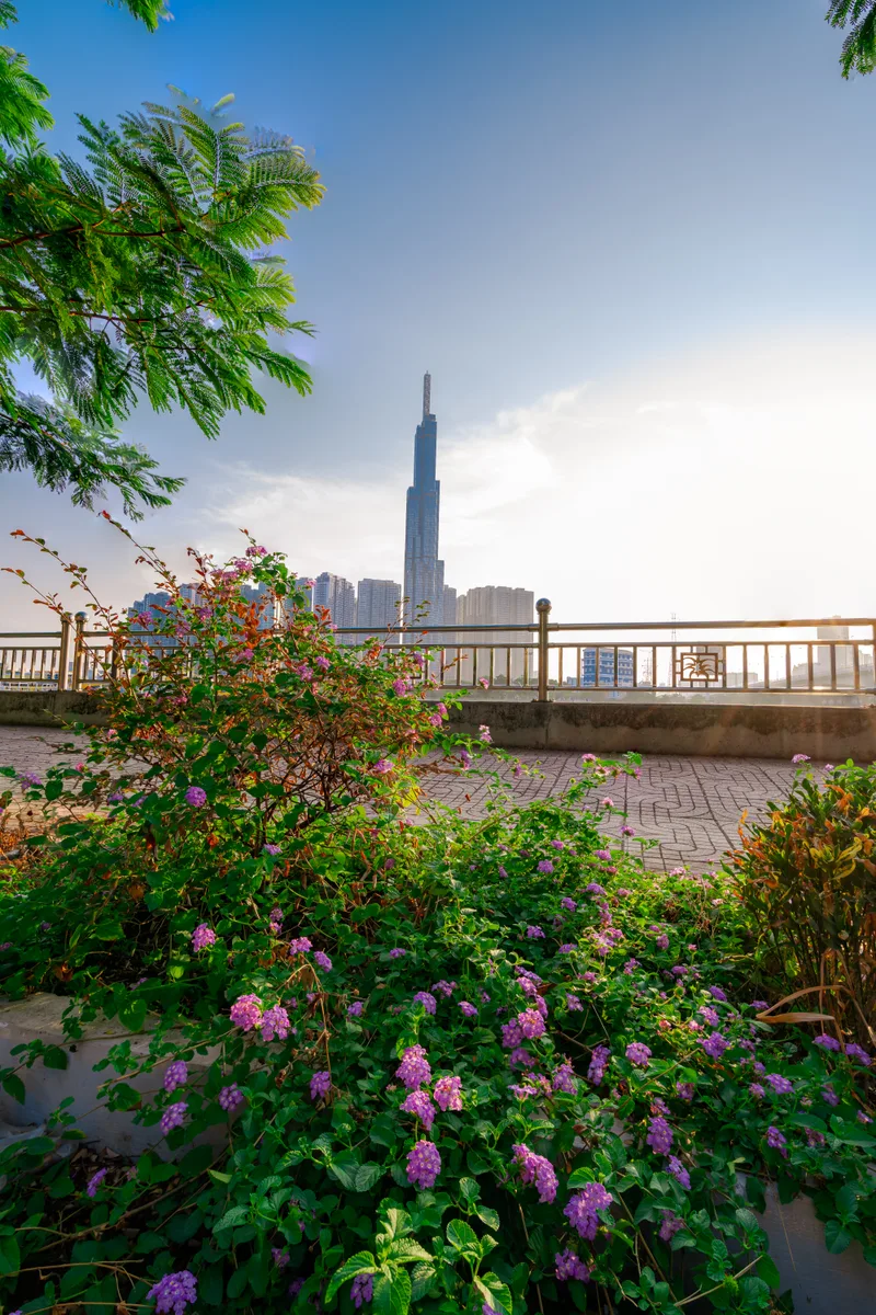 Sunset Landmark 81 With Warm Sunshine