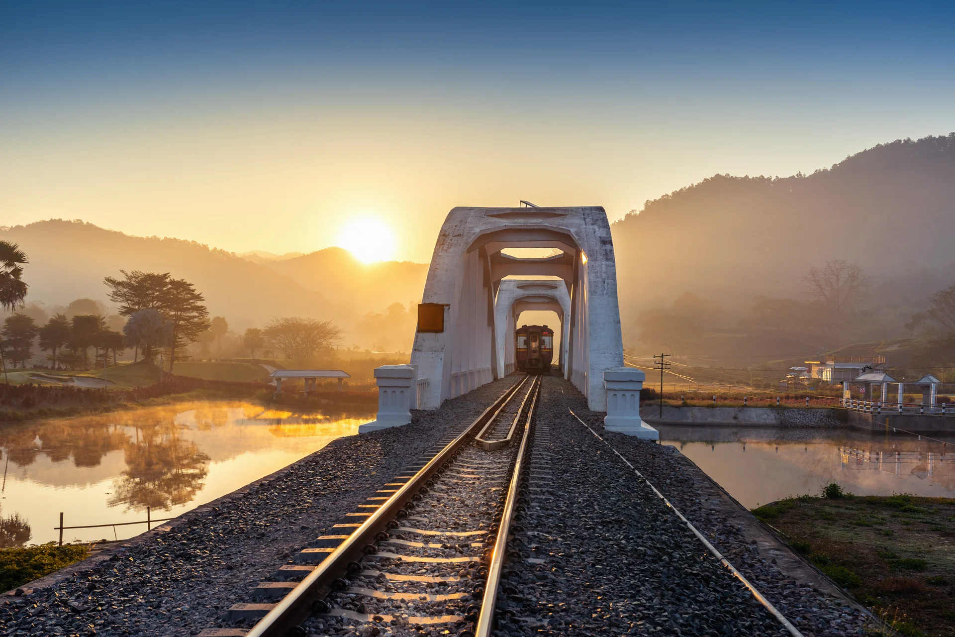 Thachomphu Railway Bridge White Bridge Lamphun Thailand. Cities wallpaper. 6000×4000px. Free download for personal use.