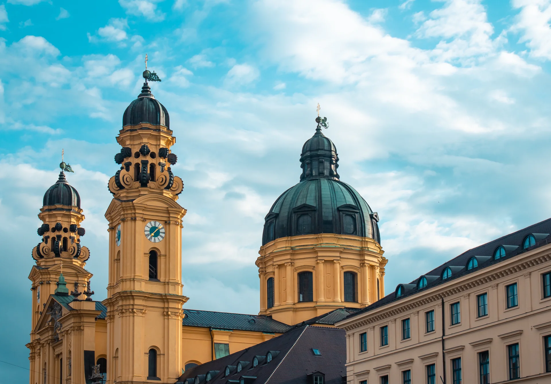 Theatine Church Sunlight Cloudy Sky Munich Germany. Uncategorized wallpaper. 4698×3276px. Free download for personal use.