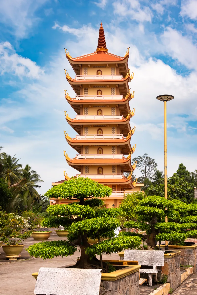 Traditional Buddhist Pagoda Vietnam Asian Religious Building