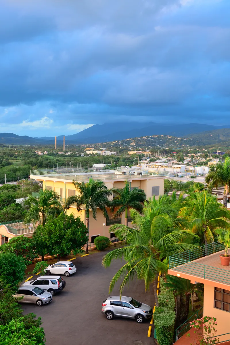 Vacation Resort Mountain With Beautiful Color Morning San Juan Puerto Rico