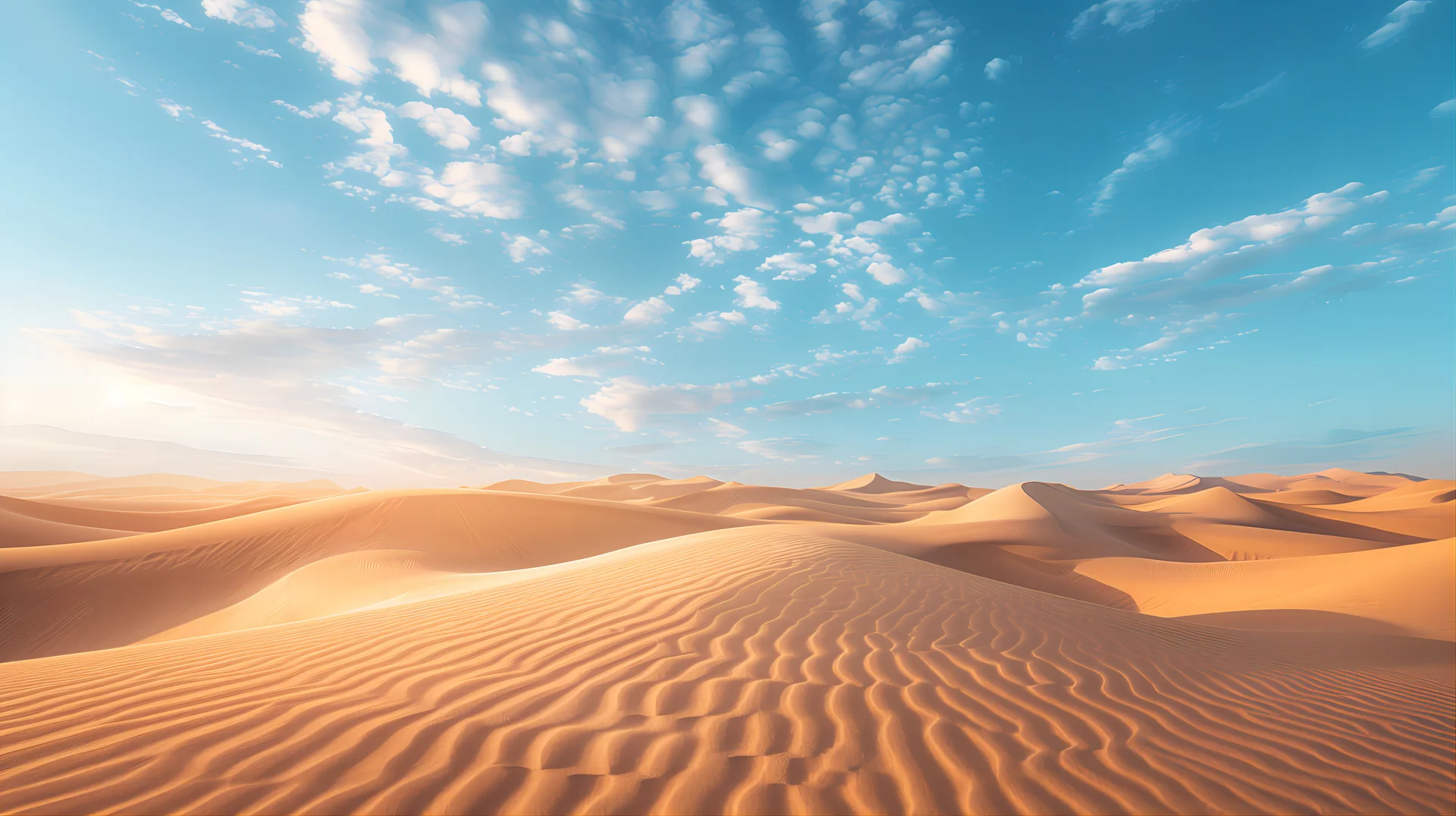 Vast Desert Landscape With Clear Sky. Nature wallpaper. 5824×3264px. Free download for personal use.