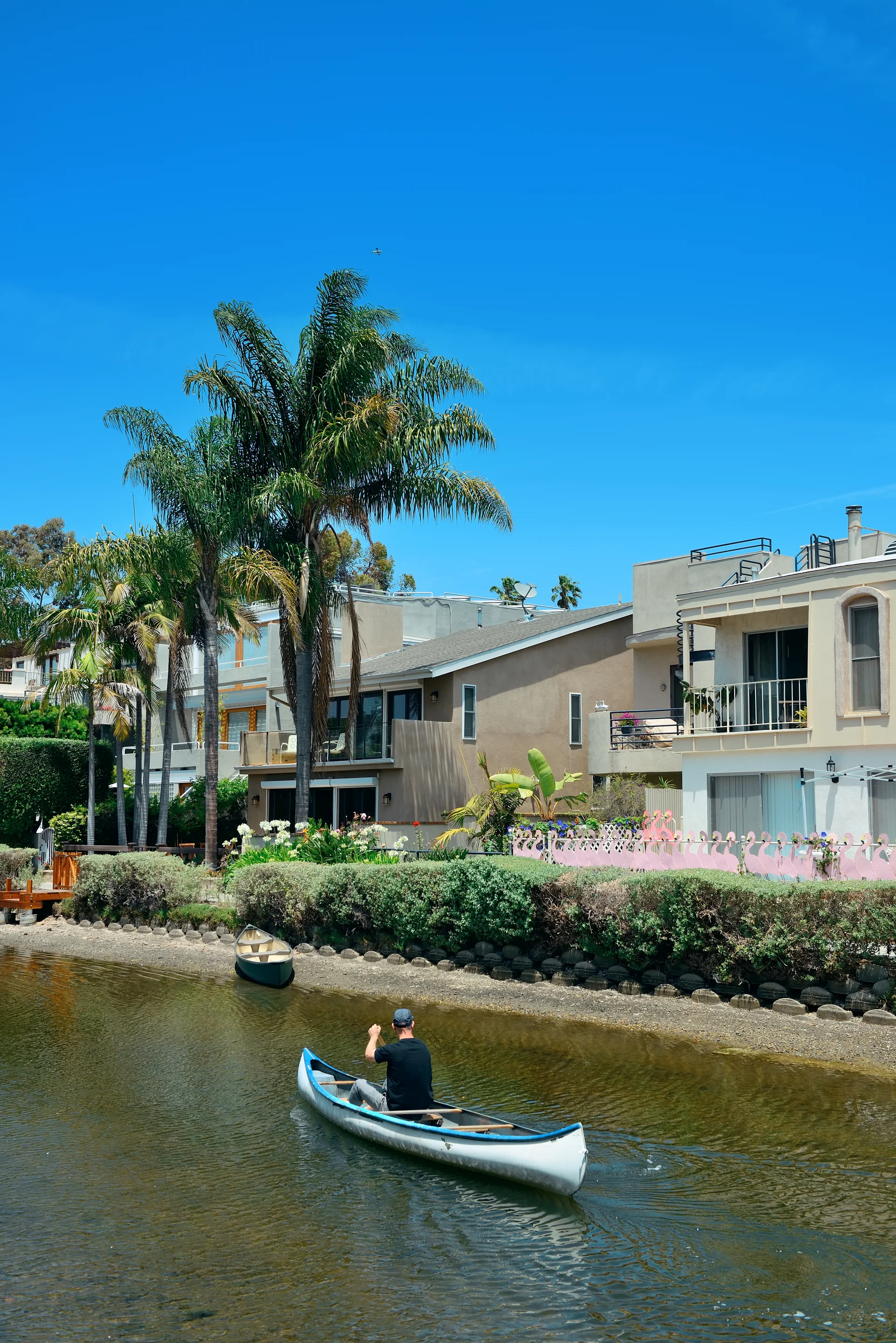 Venice Canals Walkway With River Boat Los Angeles California. Uncategorized wallpaper. 4912×7360px. Free download for pers…