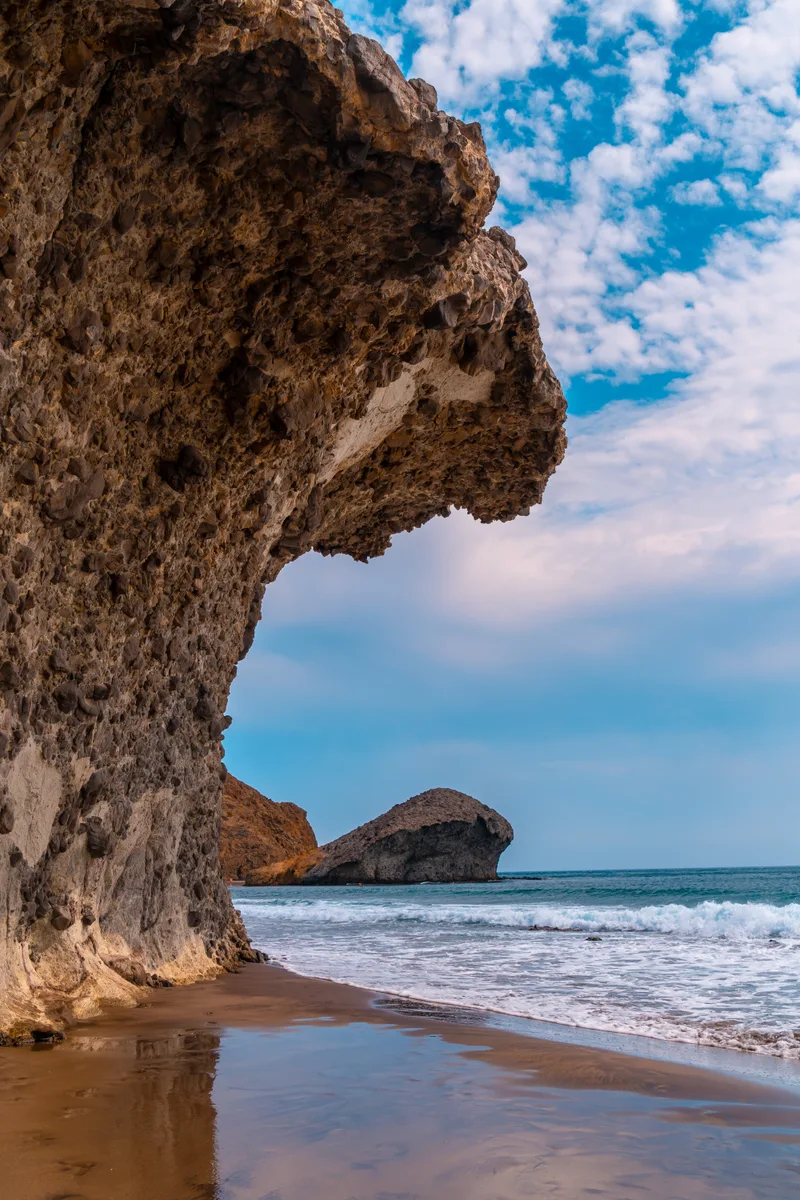 Vertical Shot Monsul Beach Andalucia Spain Mediterranean Sea