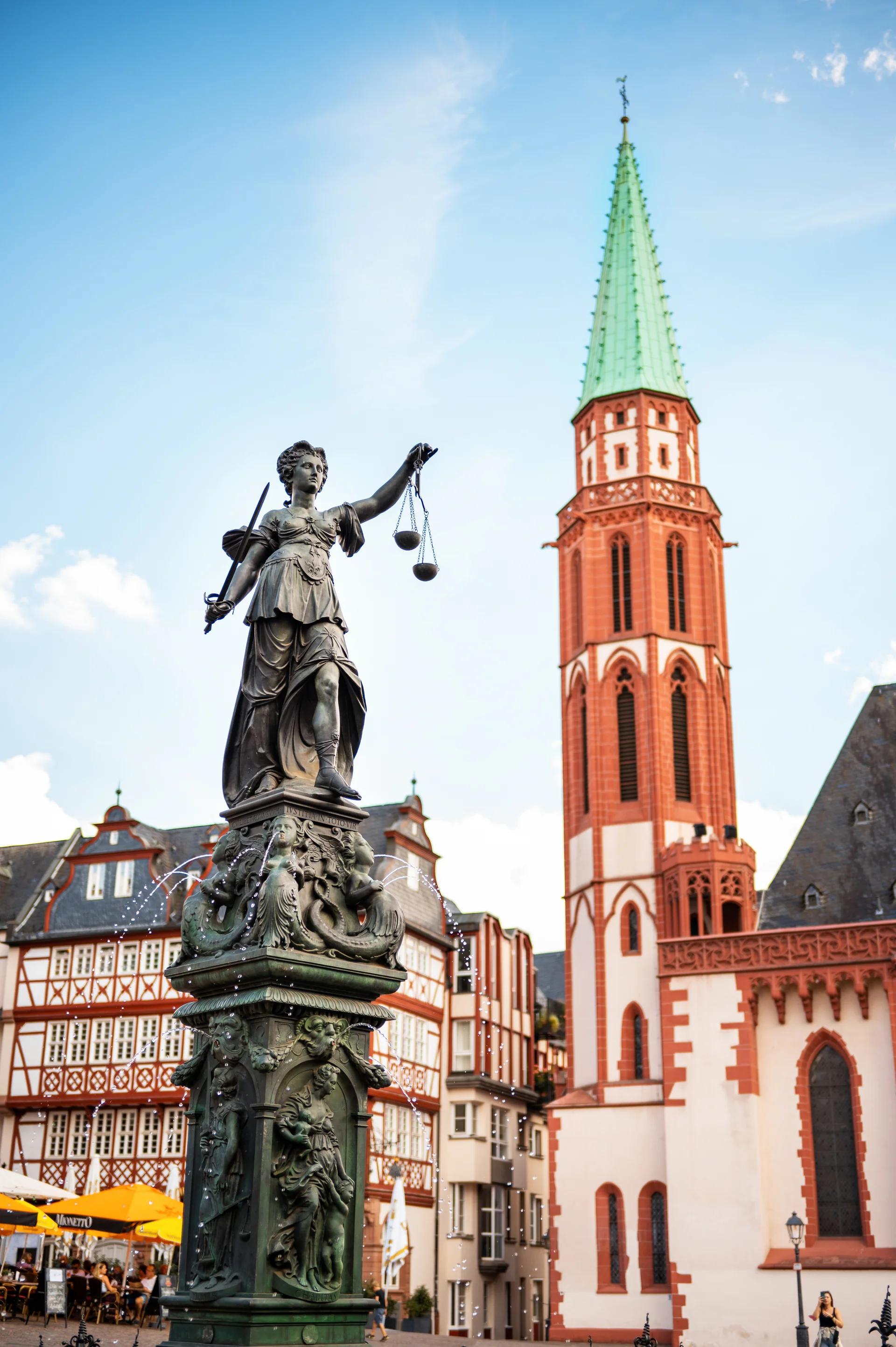 Vertical View Roemerberg Frankfurt Germany. Aerial wallpaper. 3892×5850px. Free download for personal use.