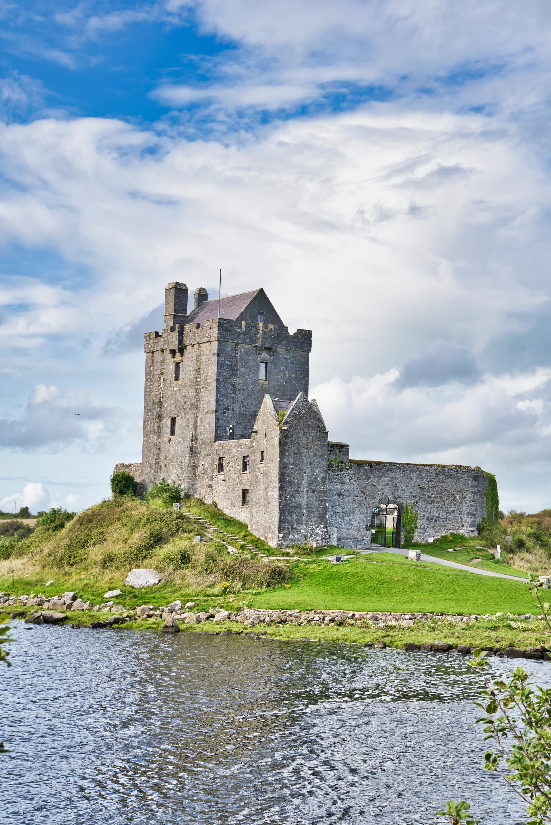 View Dunguaire Castle Ireland Low Tide. Aerial wallpaper. 4024×6024px. Free download for personal use.