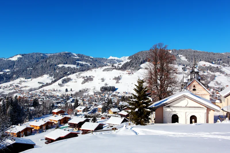 View From Mountain Village Megeve French Alps