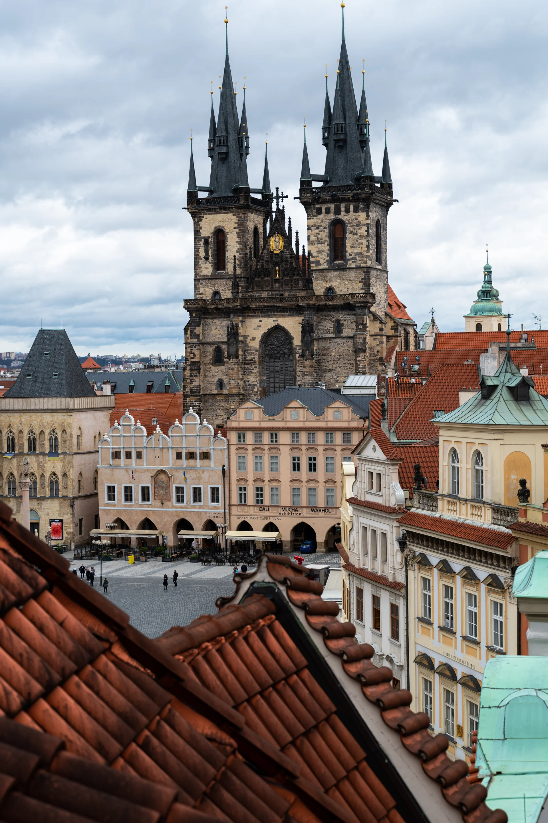 View Old Town Square Prague. Aerial wallpaper. 3725×5598px. Free download for personal use.