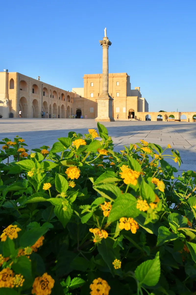 View Square Sanctuary Santa Maria Di Leuca Town Southern Italy
