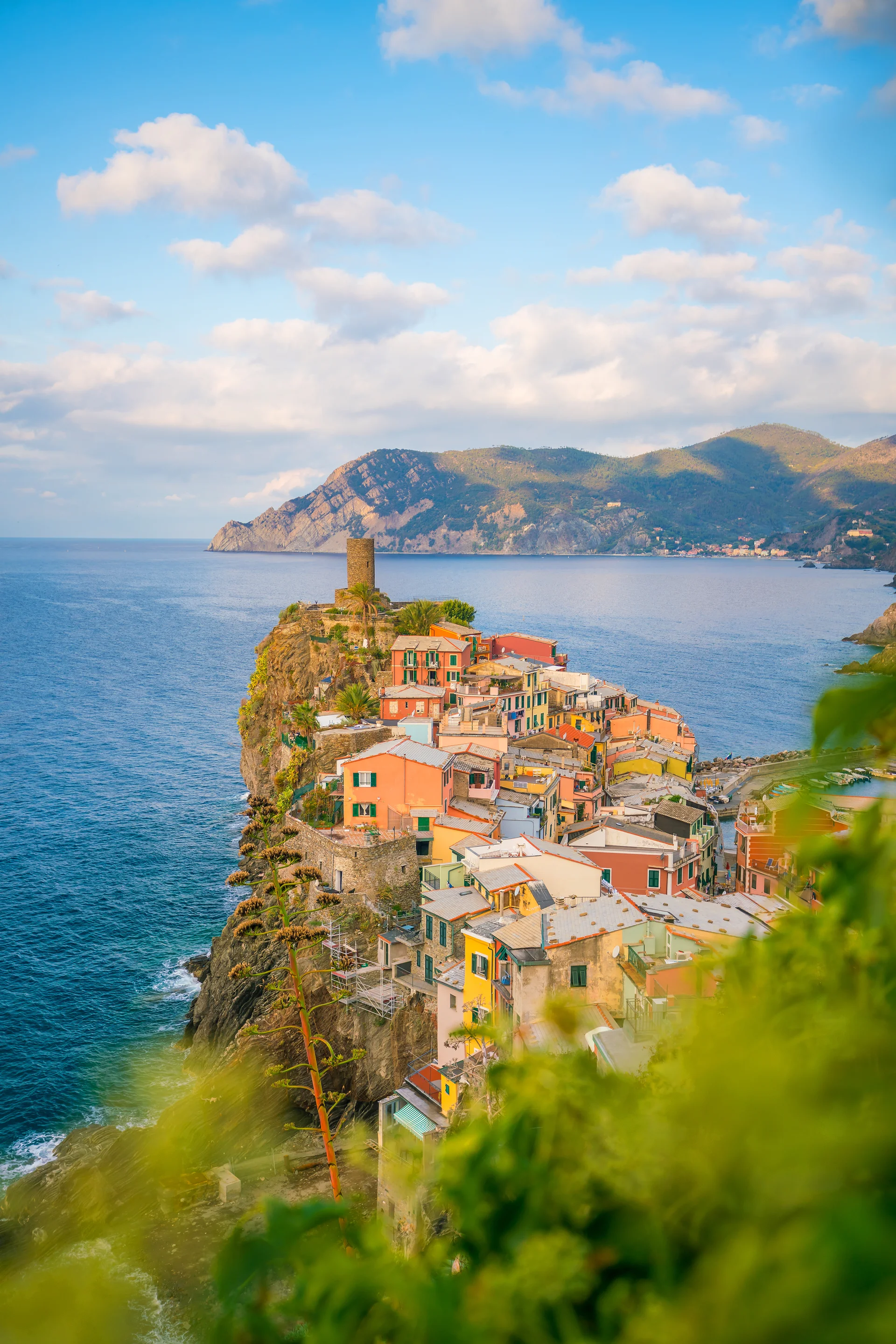 View Vernazza One Five Famous Colorful Villages Cinque Terre National Park Italy. Aerial wallpaper. 3002×4500px. Free down…