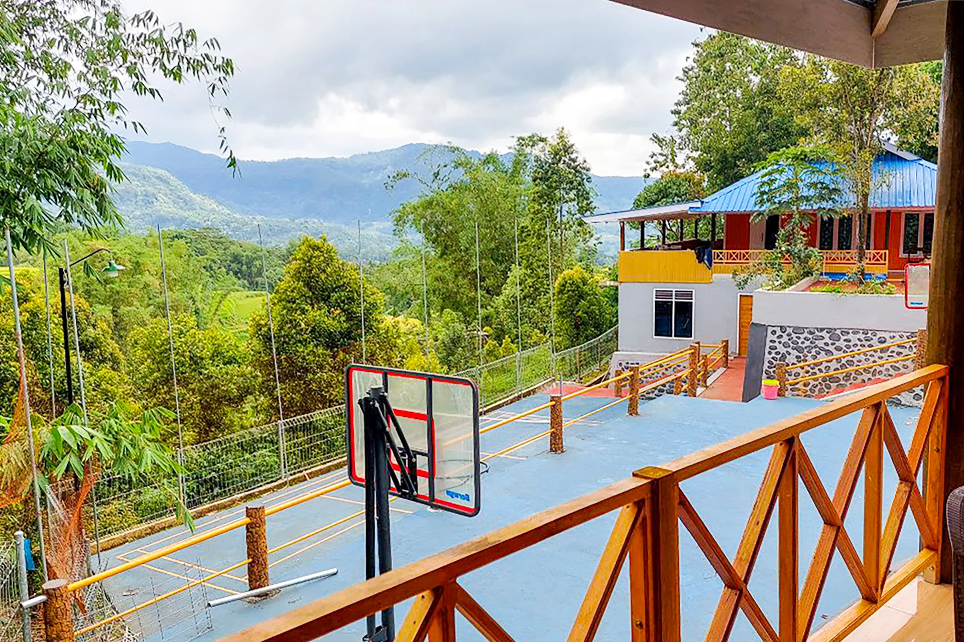 View Villa Basketball Court Day. Aerial wallpaper. 6000×4000px. Free download for personal use.